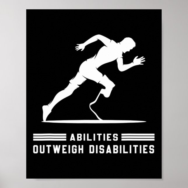 Abilities Outweigh Disabilities Running Marathon 2 Poster (Front)