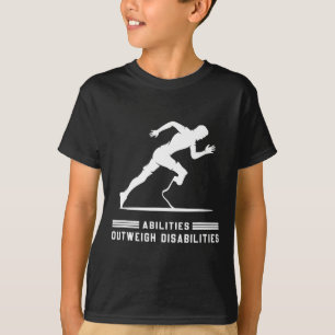 Abilities Outweigh Disabilities Running Marathon 2 T-Shirt