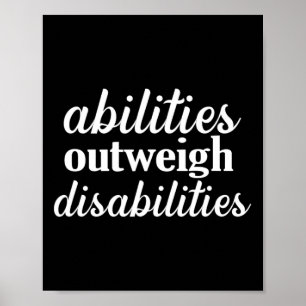 abilities outweigh disabilities  Special education Poster