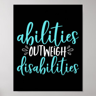 Abilities Outweigh Disabilities Special Education Poster