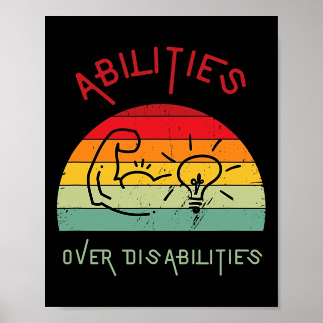 Abilities Over Disabilities  Men Women Kids  Poster (Front)