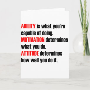 ability motivation attitude card