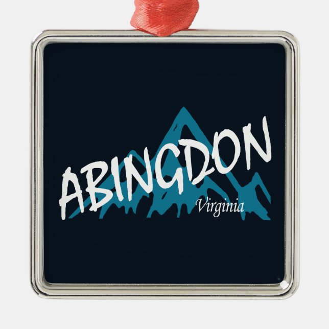 Abingdon Virginia Mountains Metal Ornament (Front)