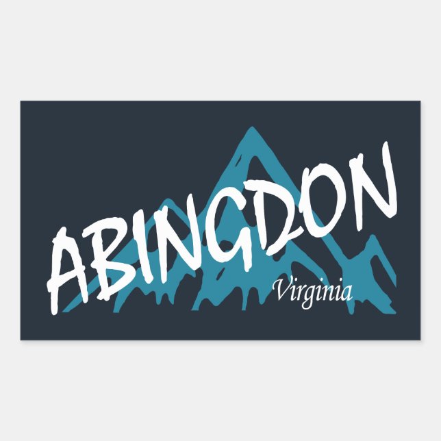 Abingdon Virginia Mountains Rectangular Sticker (Front)
