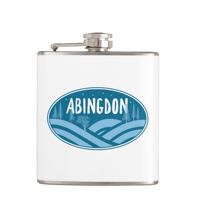 Abingdon Virginia Outdoors Hip Flask (Front)