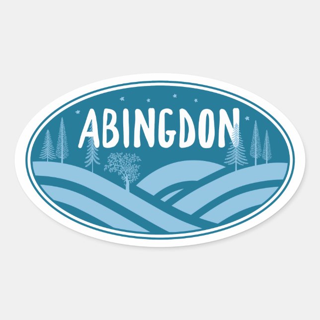 Abingdon Virginia Outdoors Oval Sticker (Front)