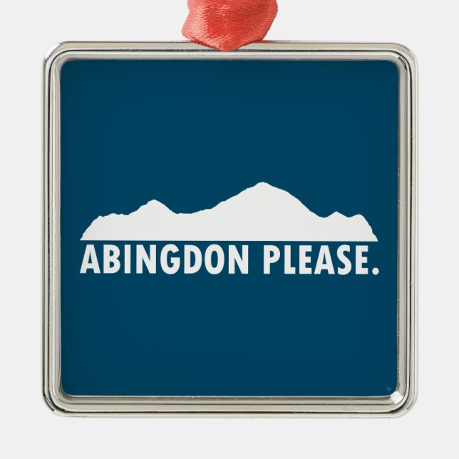 Abingdon Virginia Please Metal Ornament (Front)