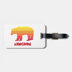Abingdon Virginia Rainbow Bear Luggage Tag