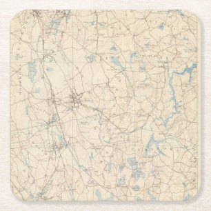 Abington, Massachusetts Square Paper Coaster