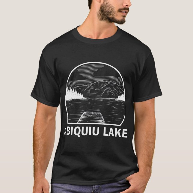 ABIQUIU LAKE NEW MEXICO Funny Fishing Camping T-Shirt (Front)