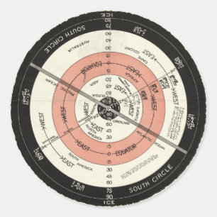 Abizaid New Correct Map of the Flat Earth Stickers
