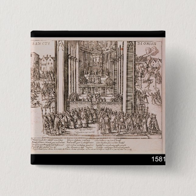 Abjuration of Henri IV 15 Cm Square Badge (Front)