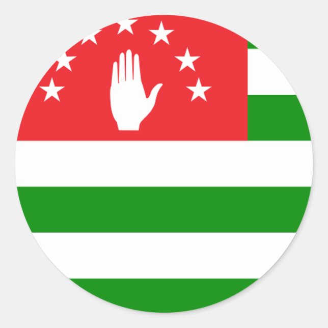 abkhazia classic round sticker (Front)