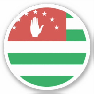 Abkhazia Flag Round Sticker