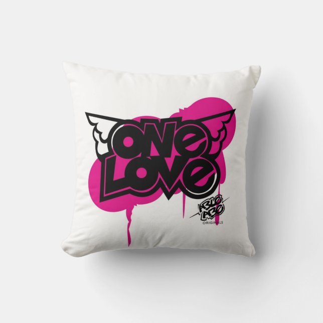 Able Abe Studios ONE LOVE throw pillow (Front)