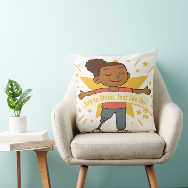 Able to Shine, Just like You Throw Pillow (Chair)