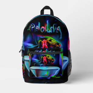 Ablutophobia 2 printed backpack