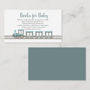 Aboard Baby Express Train Shower Books for Baby Enclosure Card