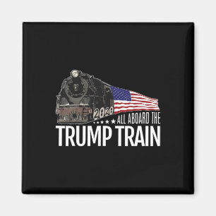 Aboard The Trump Train 2020 American Flag Reelect Magnet