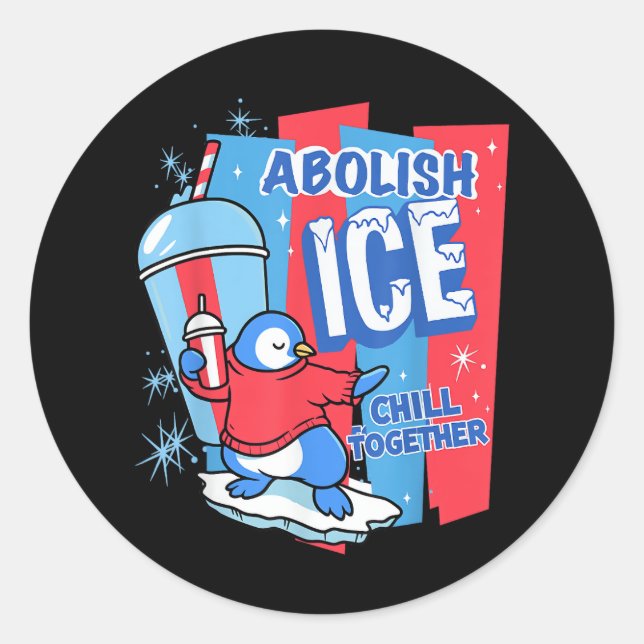 Abolish Ice Classic Round Sticker (Front)