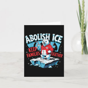 Abolish Ice Keep Families Together Polar Bear 4th  Card
