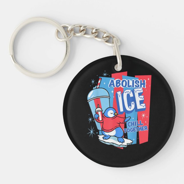 Abolish Ice Key Ring (Front)