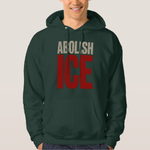 Abolish ICE Minimalist Protest Typography Design Hoodie