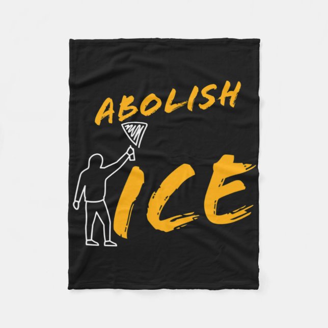 Abolish Ice Protest And Resist Support Immigrants  Fleece Blanket (Front)