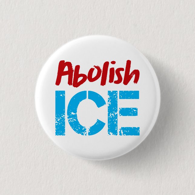 Abolish ICE | Red Blue 3 Cm Round Badge (Front)