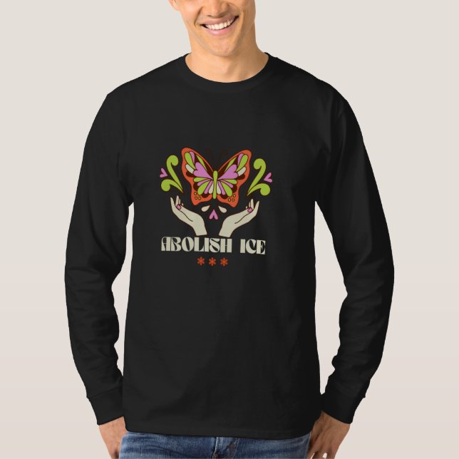 Abolish ICE Retro Protest Resist Support Immigrant T-Shirt (Front)