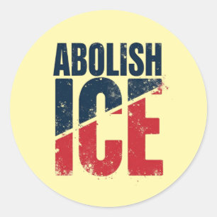 Abolish ICE Vintage Protest Classic Round Sticker