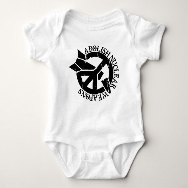 Abolish Nuclear Weapons  Baby Bodysuit (Front)