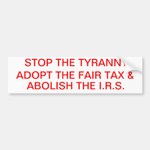 ABOLISH THE I.R.S. BUMPER STICKER