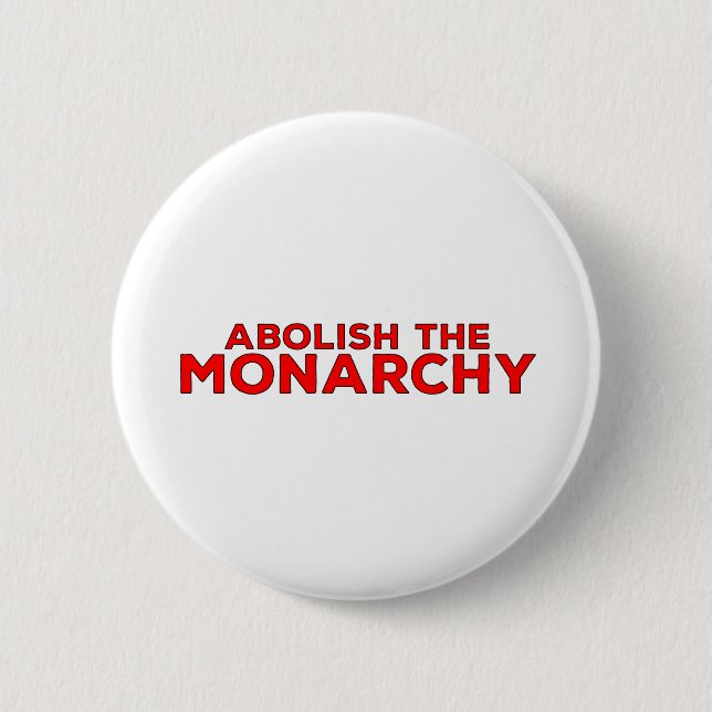 Abolish the Monarchy 6 Cm Round Badge (Front)