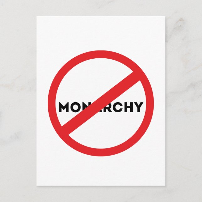 Abolish the Monarchy  Postcard (Front)