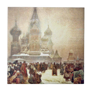 Abolition of Serfdom in Russia 1914 Ceramic Tile