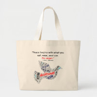 "Abolitionist Vegan" Word-Cloud Dove & Quote