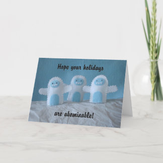 Abominable Holidays Card