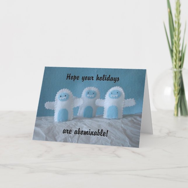 Abominable Holidays Card (Front)