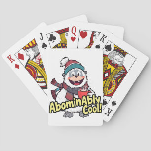 Abominably Cool Winter Yeti Design Playing Cards