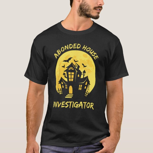 Abonded House Investigator Ghost Hunting EVP Hallo T-Shirt (Front)