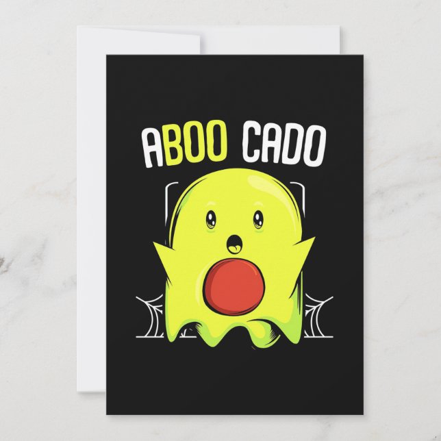 Aboocado Avocado Halloween Invitation (Front)