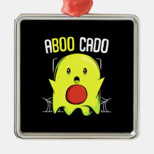 Aboocado Avocado Halloween Metal Ornament