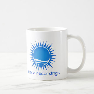 Abora Recordings Blue-on-White Mug
