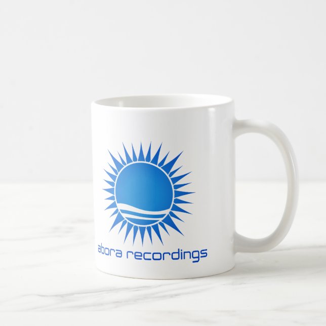 Abora Recordings Blue-on-White Mug (Right)