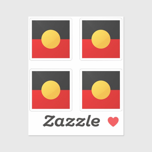 Aborigin Glossy Square Flag (Sheet)