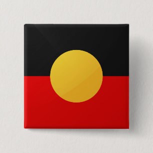 Aborigin Glossy Square Flag 15 Cm Square Badge