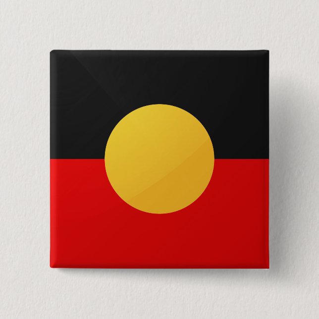Aborigin Glossy Square Flag 15 Cm Square Badge (Front)