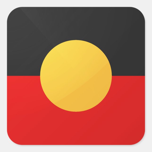 Aborigin Glossy Square Flag Square Sticker (Front)