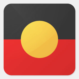 Aborigin Glossy Square Flag Square Sticker